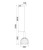 Pendant 20cm Clear Ribbed Wine Glass E27 72W Adjustable Cord