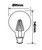 LED Globe B22 2700K 6W 600lm 95mm Frosted Dimmable