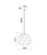 Pendant Light 22cm Rose Gold Geometric E27 72W Adjustable Cord
