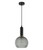 Pendant Light 20cm Smoke Textured Glass E27 72W Adjustable Cord