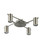Ceiling Spotlights Chrome 4 Heads 35W Adjustable GU10 IP20 52cm