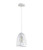Pendant Light White 14cm Iron E27 72W Adjustable Cord