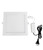 LED Downlight Square 18W 1550lm Tri-CCT Dimmable IP40 Recessed 22cm White