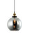 Pendant Light 25cm Smokey Glass Antique Brass E27 72W Adjustable Cord
