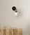 Wall Light Clear Glass Antique Brass E27 72W 32cm Adjustable