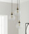 Pendant Light 25cm Clear Glass Antique Brass E27 72W Adjustable Cord