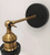 Wall Light Amber Glass Antique Brass E27 72W 32cm