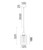 Pendant Light 12cm Rose Gold Dotted Glass E27 72W Adjustable Cord