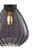 Pendant Light 46cm Smokey Ribbed Glass E27 72W Adjustable Cord