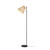 Floor Lamp Black Metal-Rattan 159cm E27 60W