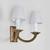 Wall Light Victorian Twin Arm Antique-Brass E14 40W 33cm
