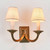Wall Light Victorian Twin Arm Antique-Brass E14 40W 33cm
