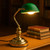 Brass Dark Green Bankers Lamp Touch