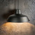 Industrial Pendant Large Black With Adjustable Cord