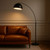 Contemporary Black Arc Floor Lamp
