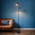 Upright LED Tall Lamp Twin Black