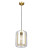 Glass Pendant Light Industrial Style With Brass Mesh