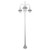 Monaco Triple Head Tall Plain Post - White Finish / E27