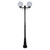 Siena Twin 25cm Spheres Tall Post - Black Finish / E27