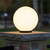 Marine Grade Pillar Light 250mm Black with Opal Sphere E27