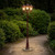 Colonial Triple Head Tall Post Light - Burgundy Finish B22 Made In Italy