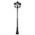 Turin Triple Head Tall Post Light - Black Finish / B22