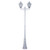 Turin Twin Head Tall Post Light - White Finish / B22