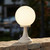 Contemporary 30cm Sphere Pillar Mount Beige Finish E27 Made In Italy