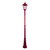 Turin Large Single Head Tall Post Light - Burgundy Finish / B22