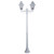 Avignon Twin Head Medium Post Light - White Finish / B22