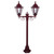 Turin Twin Head Short Post Light - Burgundy Finish / B22