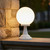 Contemporary 30cm Sphere Pillar Mount White Finish E27 Made In Italy