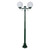 Siena Twin 25cm Spheres Medium Post - Green Finish / E27