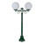 Siena Twin 25cm Spheres Short Post - Green Finish / E27