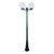 Siena Twin 30cm Spheres Tall Post - Green Finish / E27