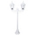 Chester Twin Head Short Post Light - White Finish / B22