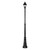 Paris Single Head Tall Post Light - Black Finish / B22