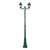 Paris Twin Head Tall Post Light - Green Finish / B22