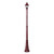 Paris Single Head Tall Post Light - Burgundy Finish / B22