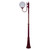 Lisbon 30cm Sphere Curved Arm Tall Post Light - Burgundy Finish / E27