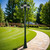 Period 3 Head Curved Arm Tall Post - Green Finish B22 Made In Italy