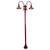 Monaco Twin Head Plain Post - Burgundy Finish / E27