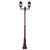 Vienna Twin Head Tall Post Light - Burgundy Finish / B22