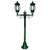 Vienna Twin Head Short Post Light - Green Finish / B22