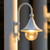 Industrial Curved Arm Downward Post Bracket White Finish / E27