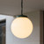 Contemporary 25cm Sphere Pendant Green Finish E27