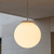 Contemporary 25cm Sphere Pendant Beige Finish E27