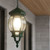 Period Large Pendant Light Green Finish B22