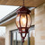 Period Large Pendant Light Burgundy Finish B22