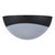 Small Round 240V Polycarbonate Ceiling Light - Black Trim / E27